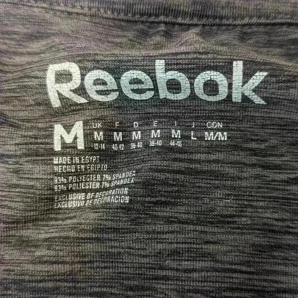 Reebok Men's Medium Mock Neck Charcoal Gray Small Zip Thumb Hole pullover - Picture 5 of 9